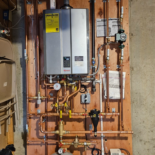 water heater installed